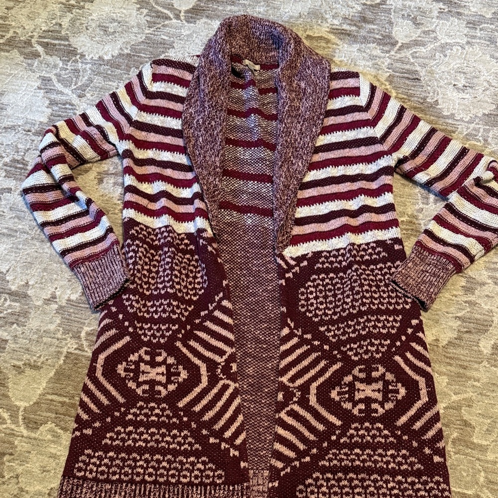 Burgundy Cardigan